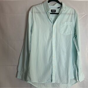 Medium chaps green/white button down‎ long sleeved shirt